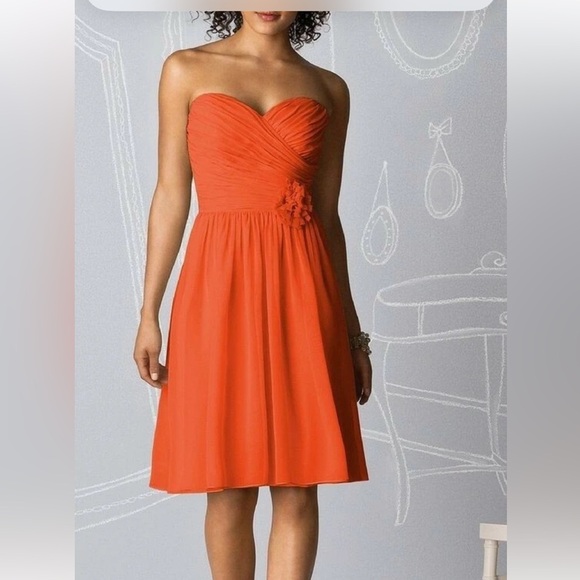 After Six Dresses & Skirts - After Six Strapless Orange Dress size 4